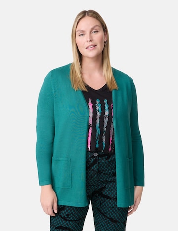 SAMOON Strickjacke in Grün: Vorderseite
