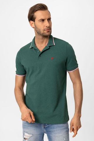 DENIM CULTURE T-shirt 'ARVID' i grön: framsida