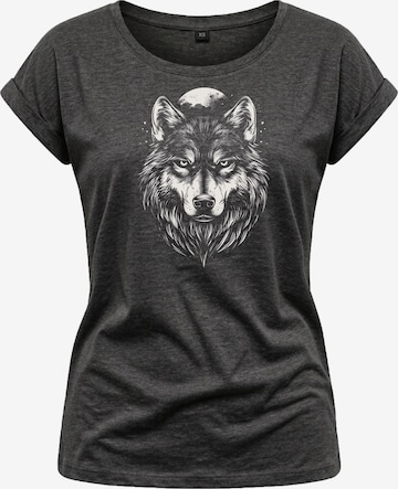 MAKAYA Shirt 'Wolf' in Grey: front