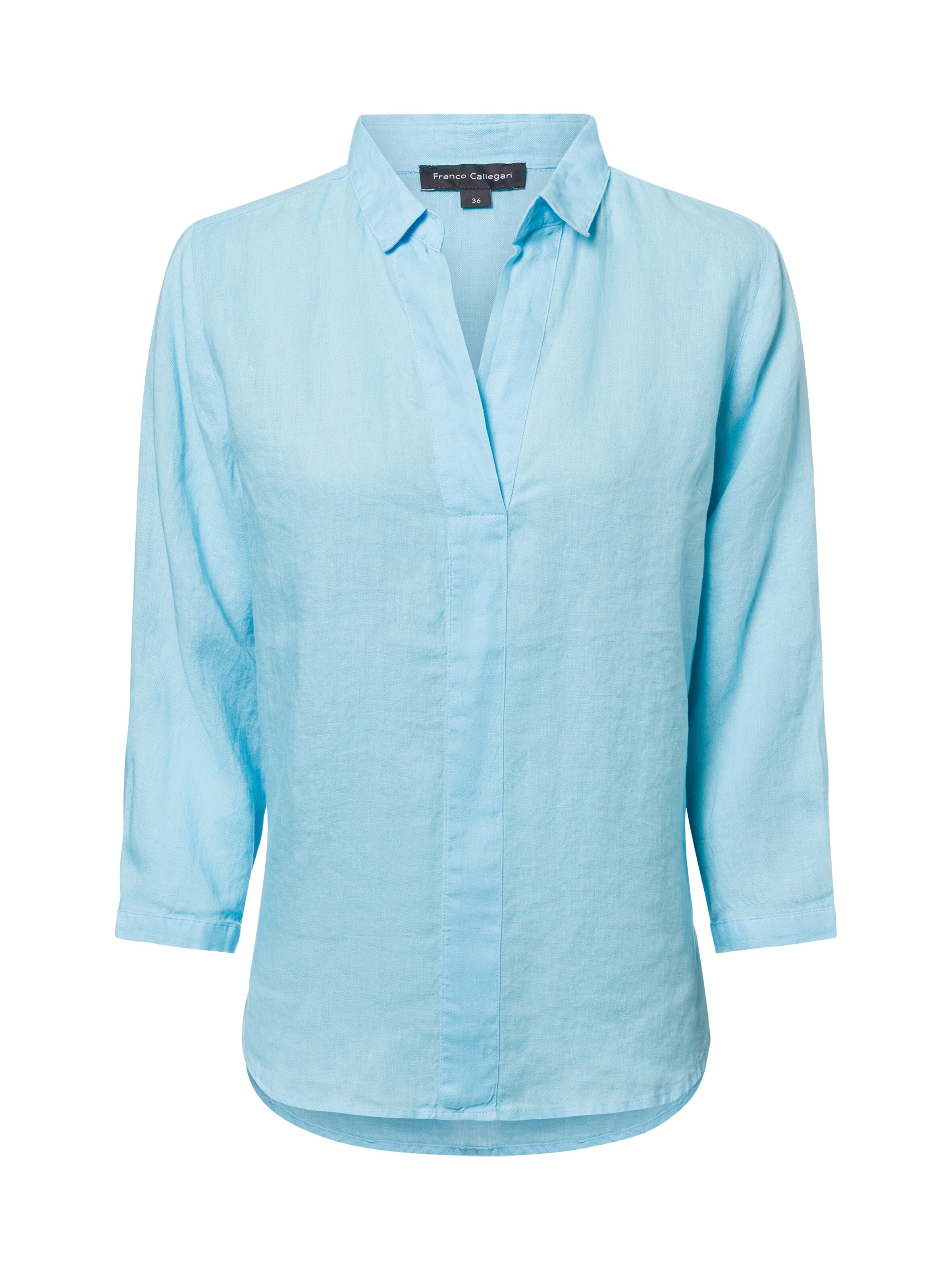Franco Callegari Leinenbluse in Blau: Vorderseite