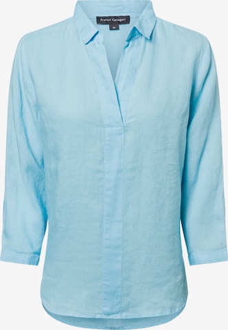 Franco Callegari Leinenbluse in Blau: Vorderseite