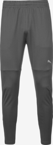 PUMA Slim fit Workout Pants in Grey: front