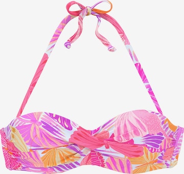 SUNSEEKER Bandeau Bikini Top in Mixed colors: front