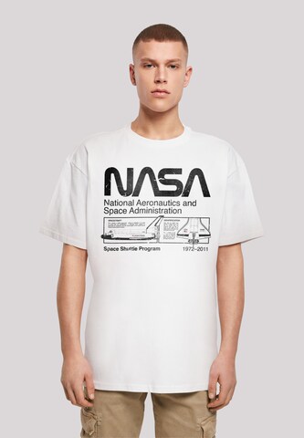 T-Shirt 'NASA' F4NT4STIC en blanc : devant