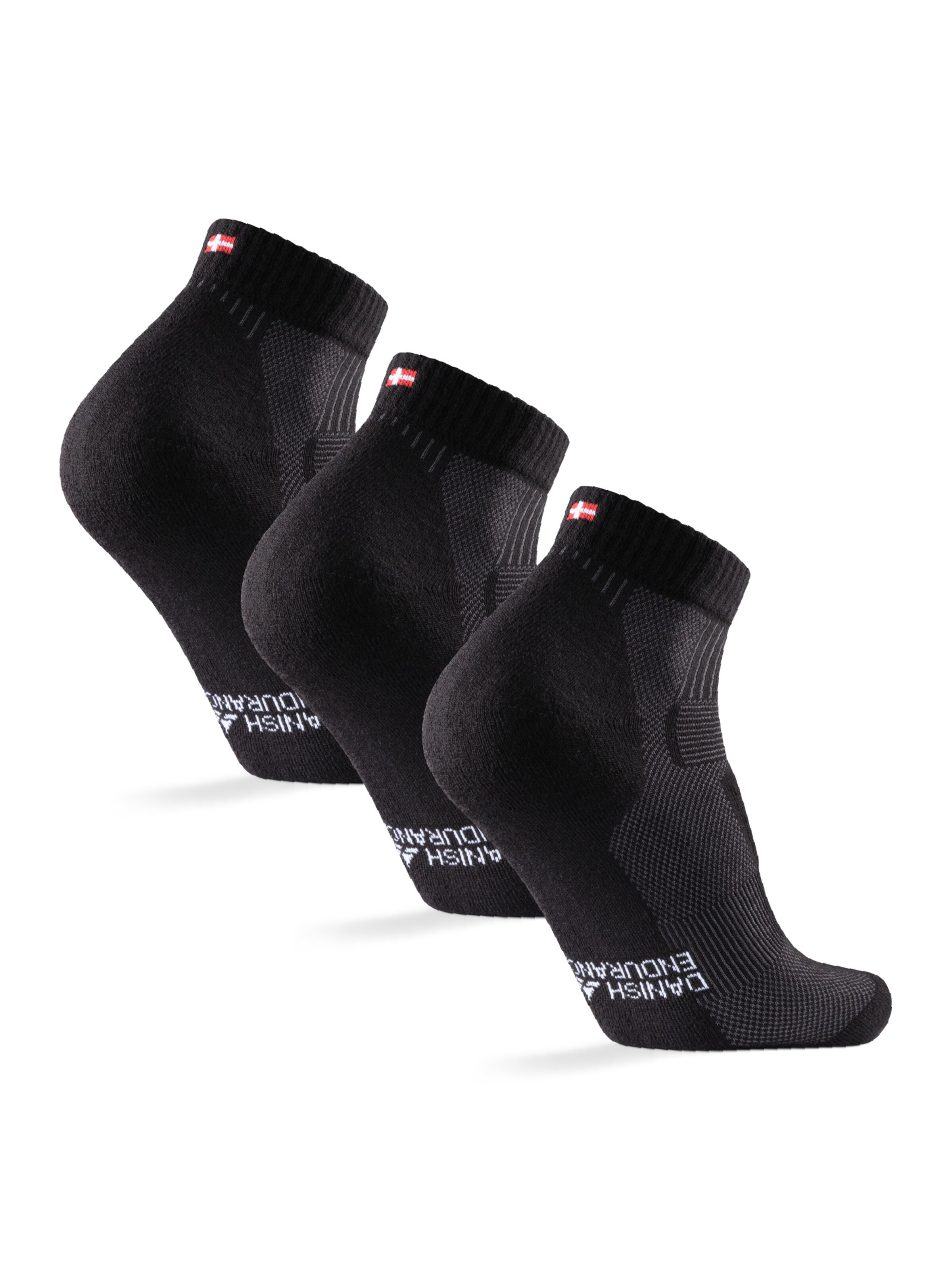 DANISH ENDURANCE Wandersocken 'Merino Hiking Low' in Schwarz