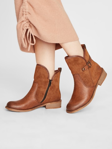 Boots Rieker en marron : devant