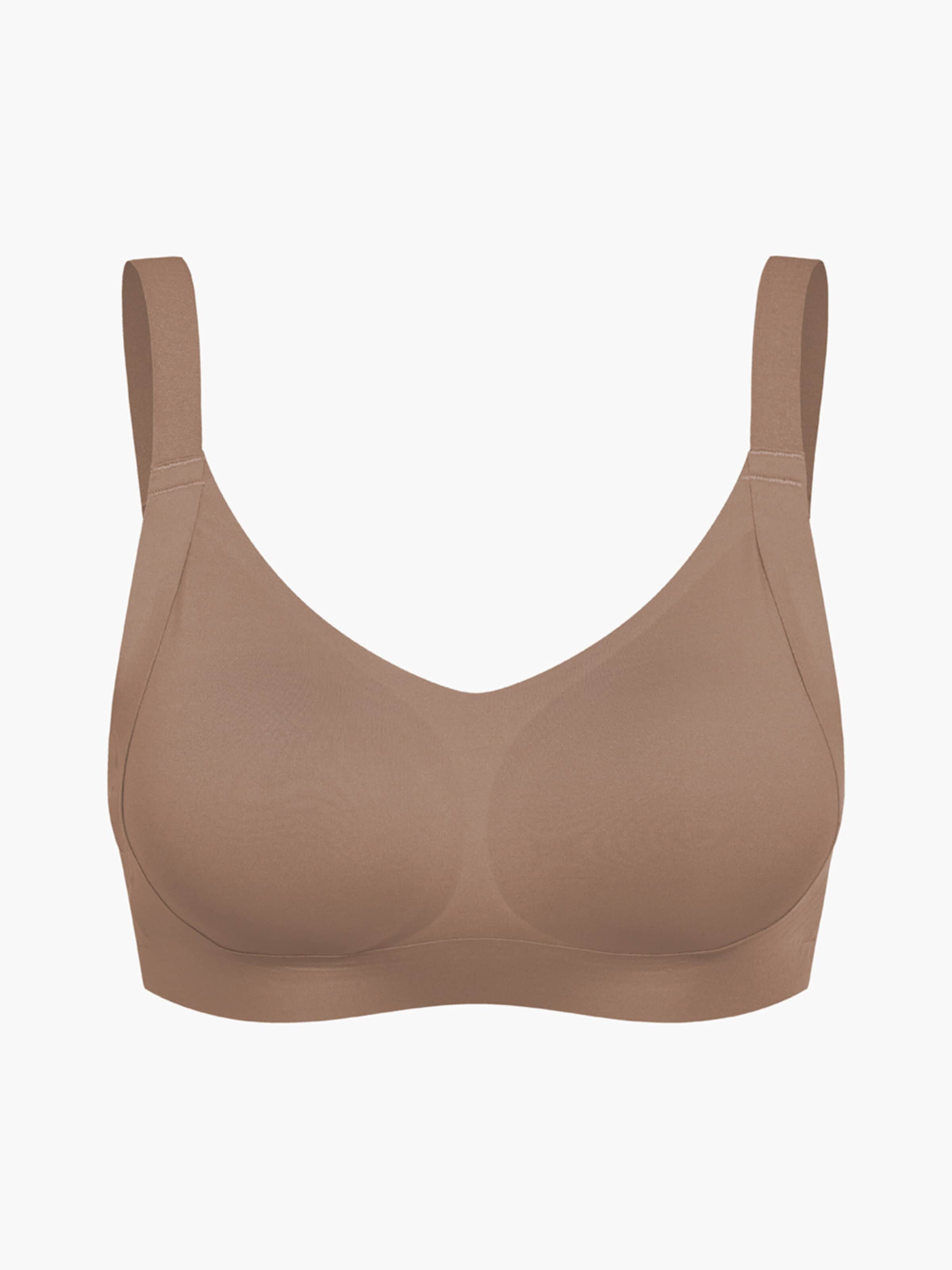 cfab (formerly creamy fabrics) BH 'Seamless Compact Push-Up BH'‌‌‌‌‌‌‌ in Braun: Vorderseite