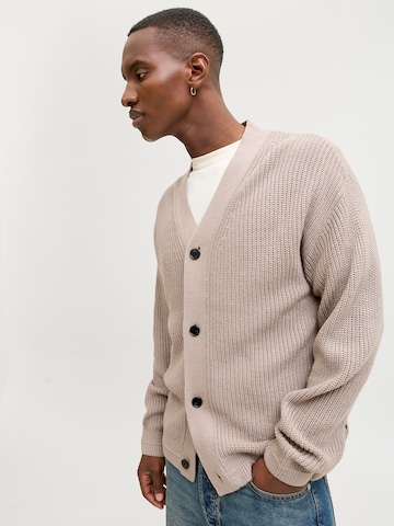 JACK & JONES Плетена жилетка 'JJCONNOR' в сиво