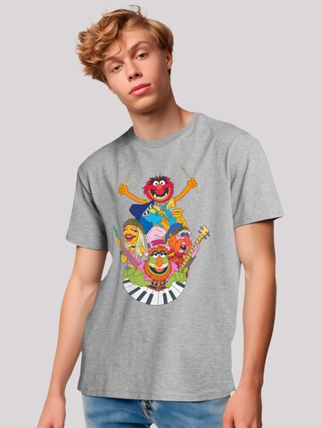 F4NT4STIC T Shirt 'Disney Muppets Dr. Teeth and The Electric Mayhem' in Grau: Vorderseite