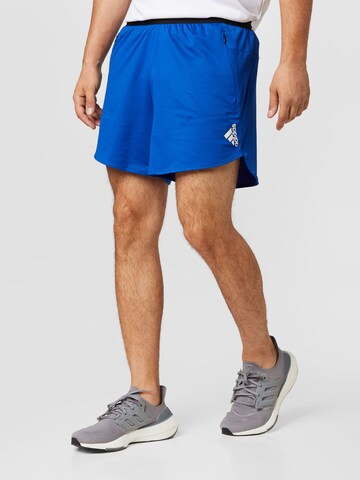 Regular Pantalon de sport 'Designed 4 Training' ADIDAS SPORTSWEAR en bleu : devant