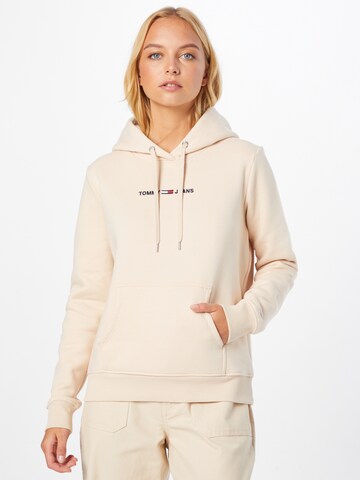 Tommy Jeans - Sweatshirt em bege: frente