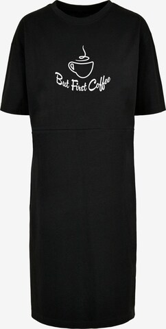 Robe 'But First Coffee' Merchcode en noir : devant