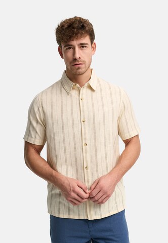 Coupe regular Chemise business ' INJulio ' INDICODE JEANS en beige : devant