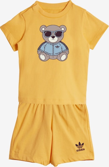 ADIDAS ORIGINALS Komplet 'TEDDY BEAR' veličine 98 u nebesko plava / siva / narančasta / crna, Pregled proizvoda