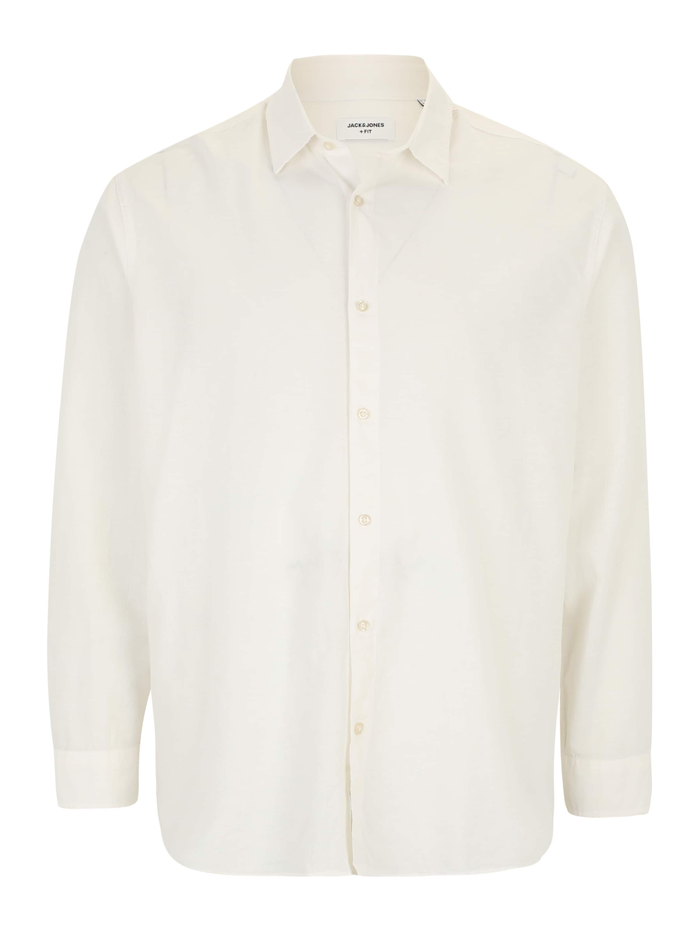 balts Jack & Jones Plus Standarta piegriezums Krekls 'JJEBreeze': no priekšpuses