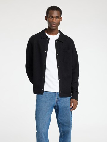 SELECTED Gebreid vest in Zwart: voorkant