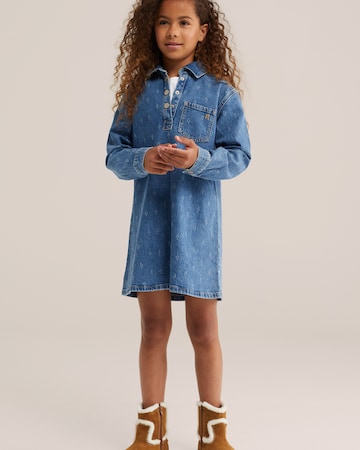 WE Fashion Jurk in Blauw: voorkant