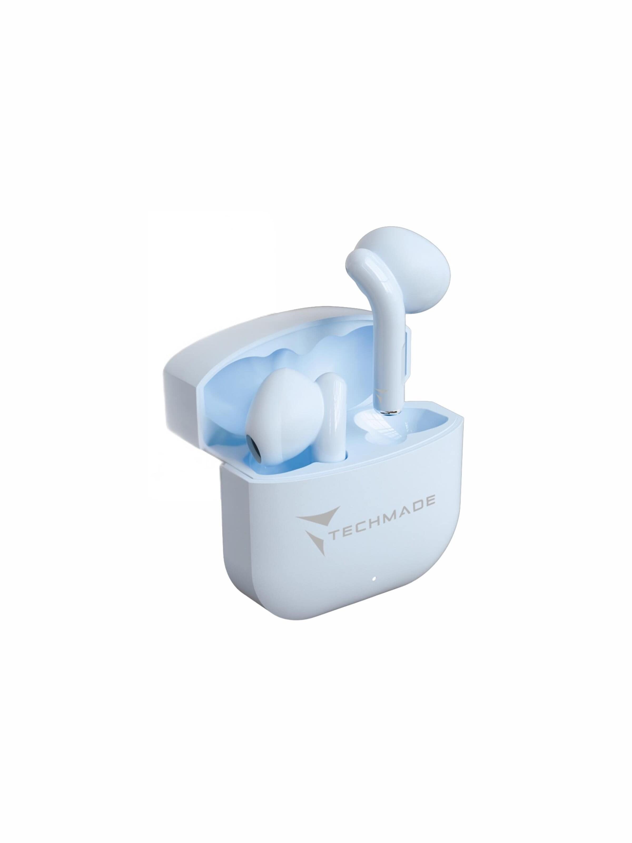 Techmade Headphones 'Techmade AI Kabellose Ohrhörer' in Blue: front