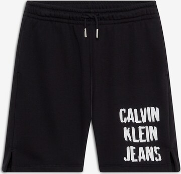Calvin Klein Jeans Lużny krój Spodnie w kolorze czarny: przód