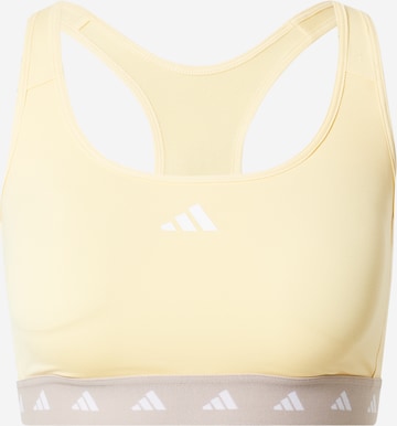 ADIDAS PERFORMANCE Sports Bra in Yellow: front