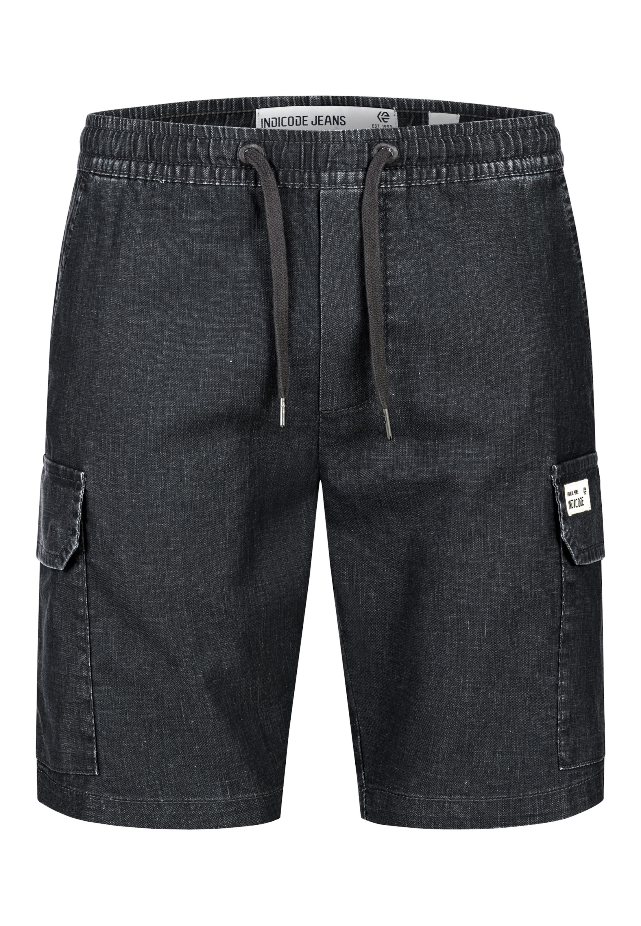 INDICODE JEANS Regular Cargobroek 'INCorry' in Grijs: voorkant