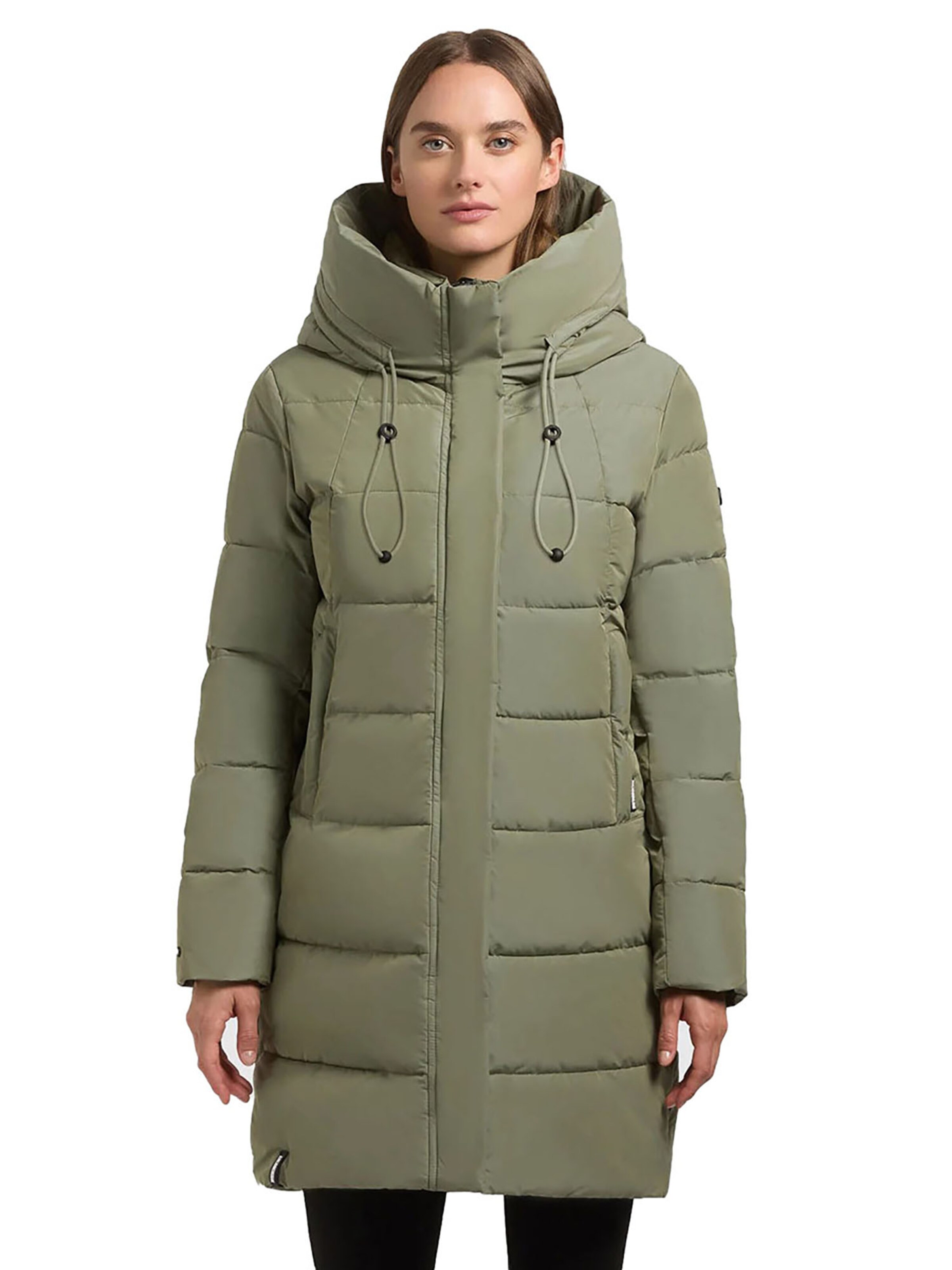 khujo Winter Jacket 'Heather' in Green: front
