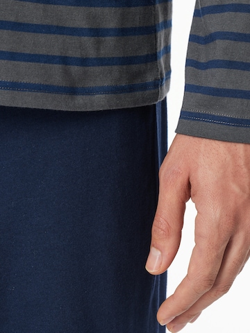 SCHIESSER Pyjama lang ' Casual Essentials ' in Blauw