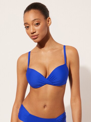 CALZEDONIA Push-up Bikinitop 'INDONESIA' in Blau: Vorderseite
