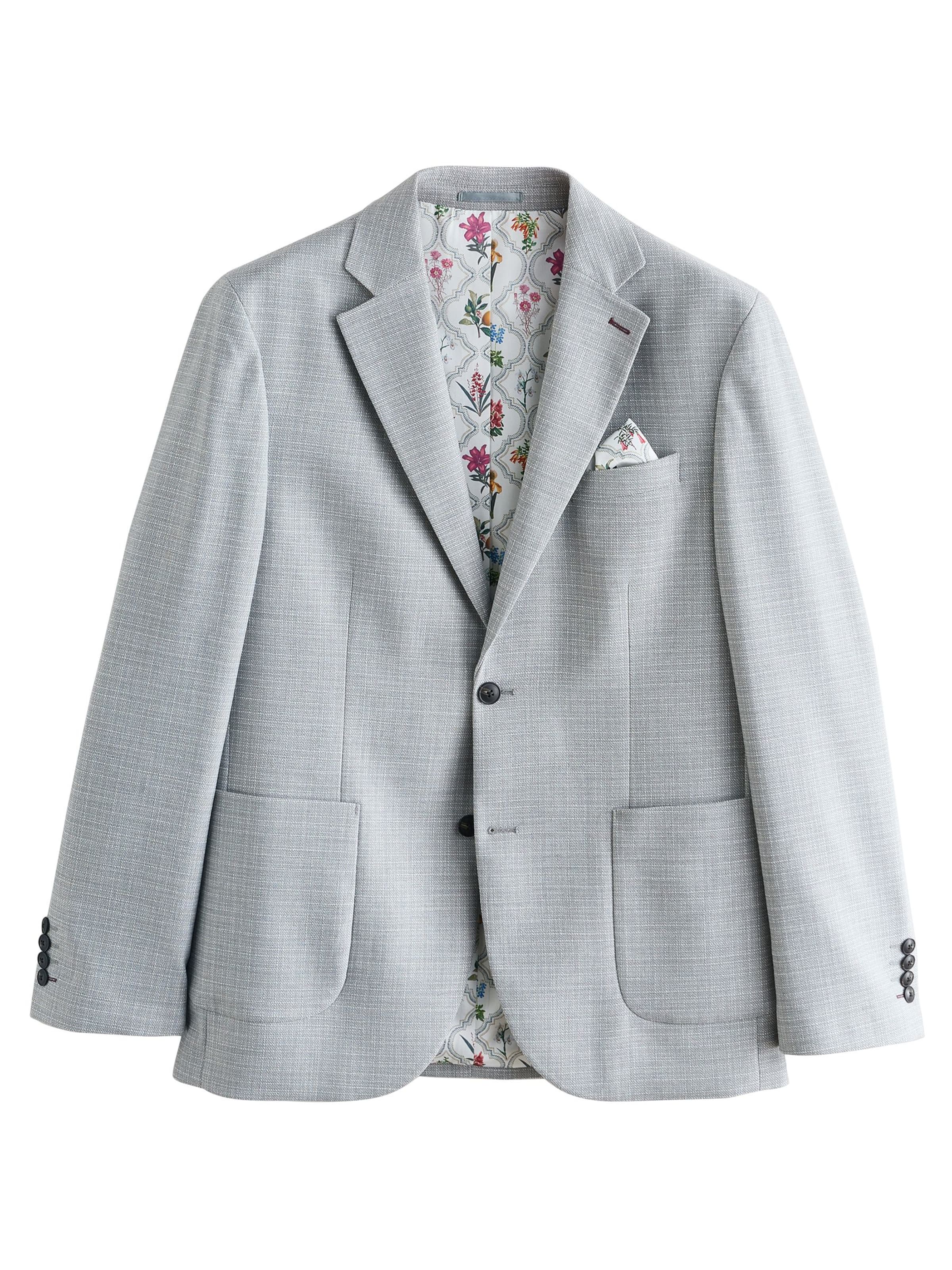 Next Slim Fit Sakko in Grau: Vorderseite