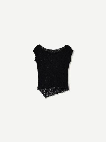 Bershka Koszulka w kolorze czarny