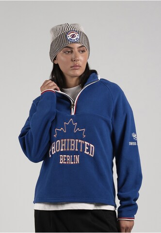 Pull-over Prohibited en bleu : devant