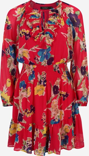 Lauren Ralph Lauren Petite Kleid 'ISIDRA' in oliv / dunkellila / rosa / hellrot, Produktansicht