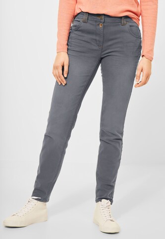 CECIL Slimfit Jeans in Grijs: voorkant