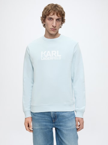 Sweat-shirt Karl Lagerfeld en bleu : devant
