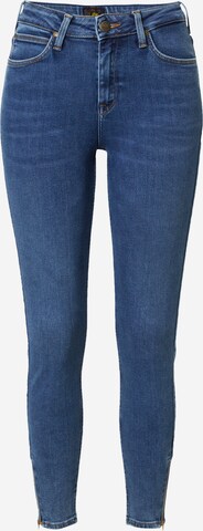 Skinny Jean 'Scarlett High Zip' Lee en bleu : devant