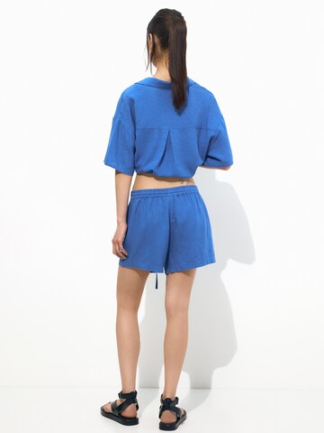 Loosefit Pantalon Pull&Bear en bleu