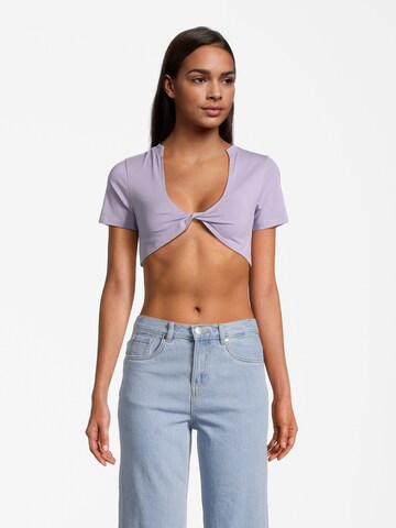 T-shirt AÉROPOSTALE en violet : devant