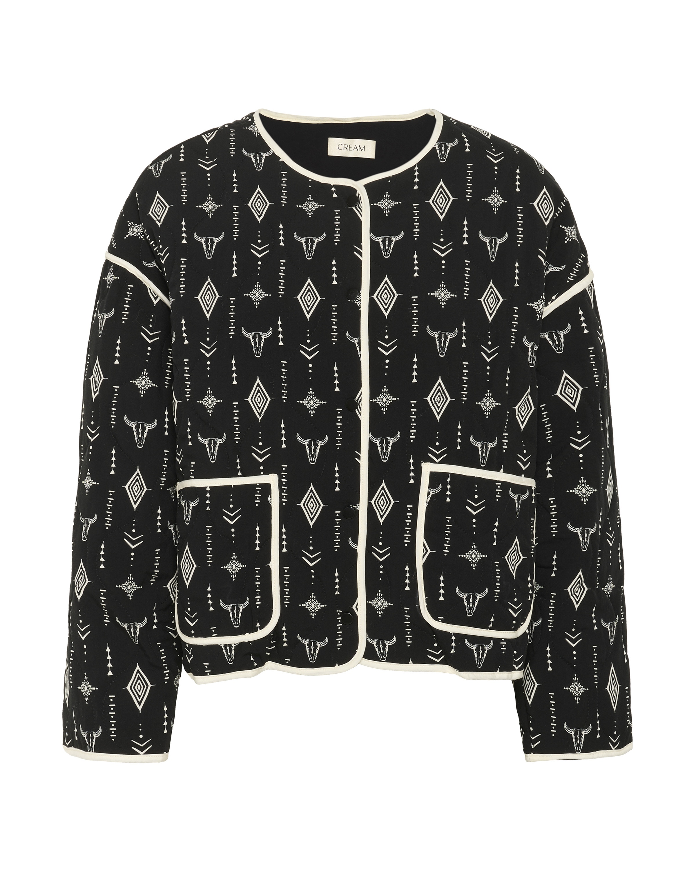 CreamPrijelazna jakna 'Naomi' - crna boja: prednji dio