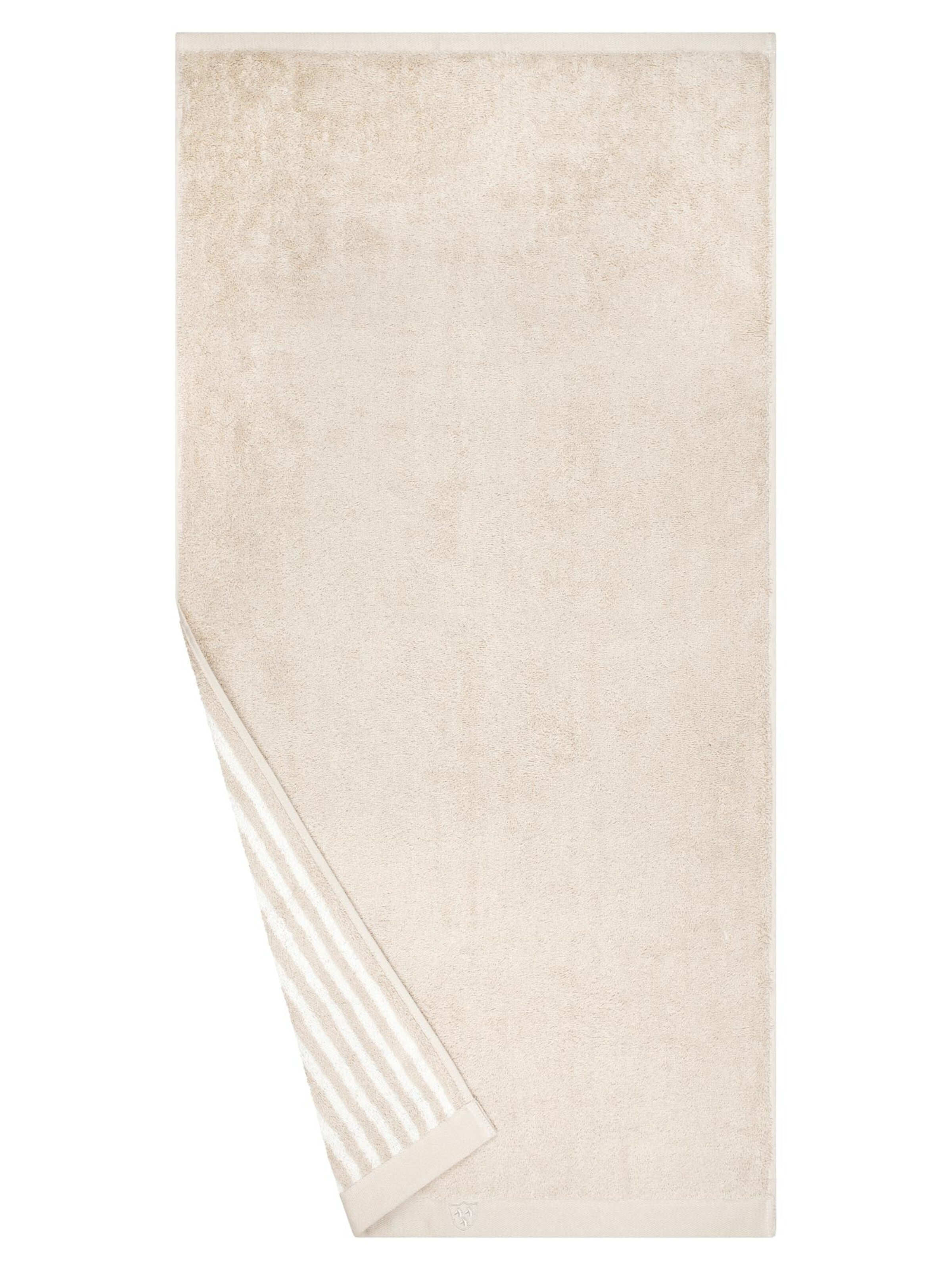 ROSS Towel 'Doubleface Stripes' in Beige