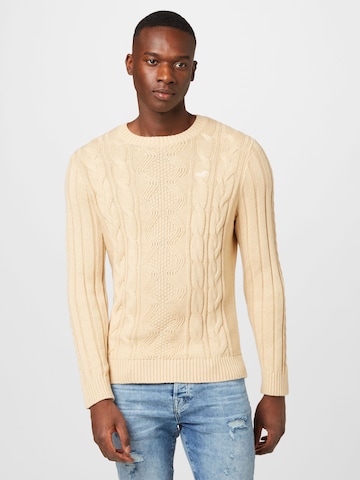 HOLLISTER Sweater in Brown: front