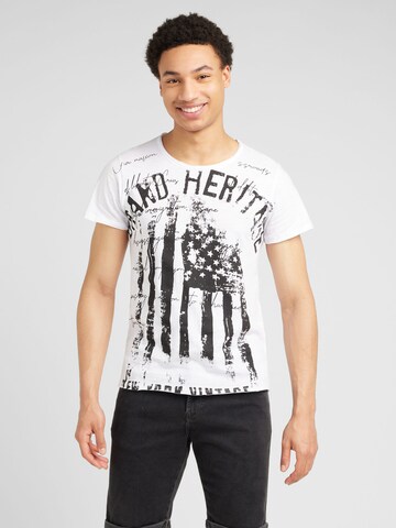 Key Largo - Camiseta 'MT VINTAGE' en blanco: frente