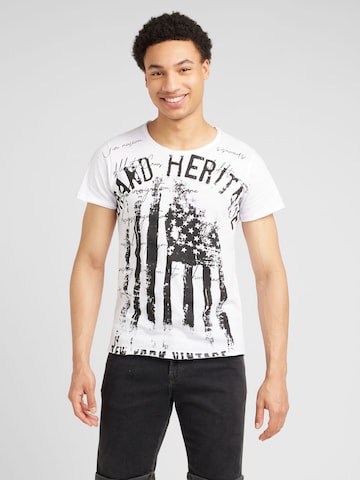 Key Largo T-shirt 'MT VINTAGE' i vit: framsida