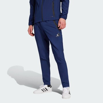 ADIDAS PERFORMANCE Skinny Sports trousers 'Tiro 25' in Blue: front