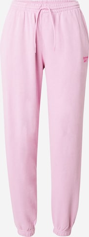 Reebok - Tapered Calças de desporto em rosa: frente