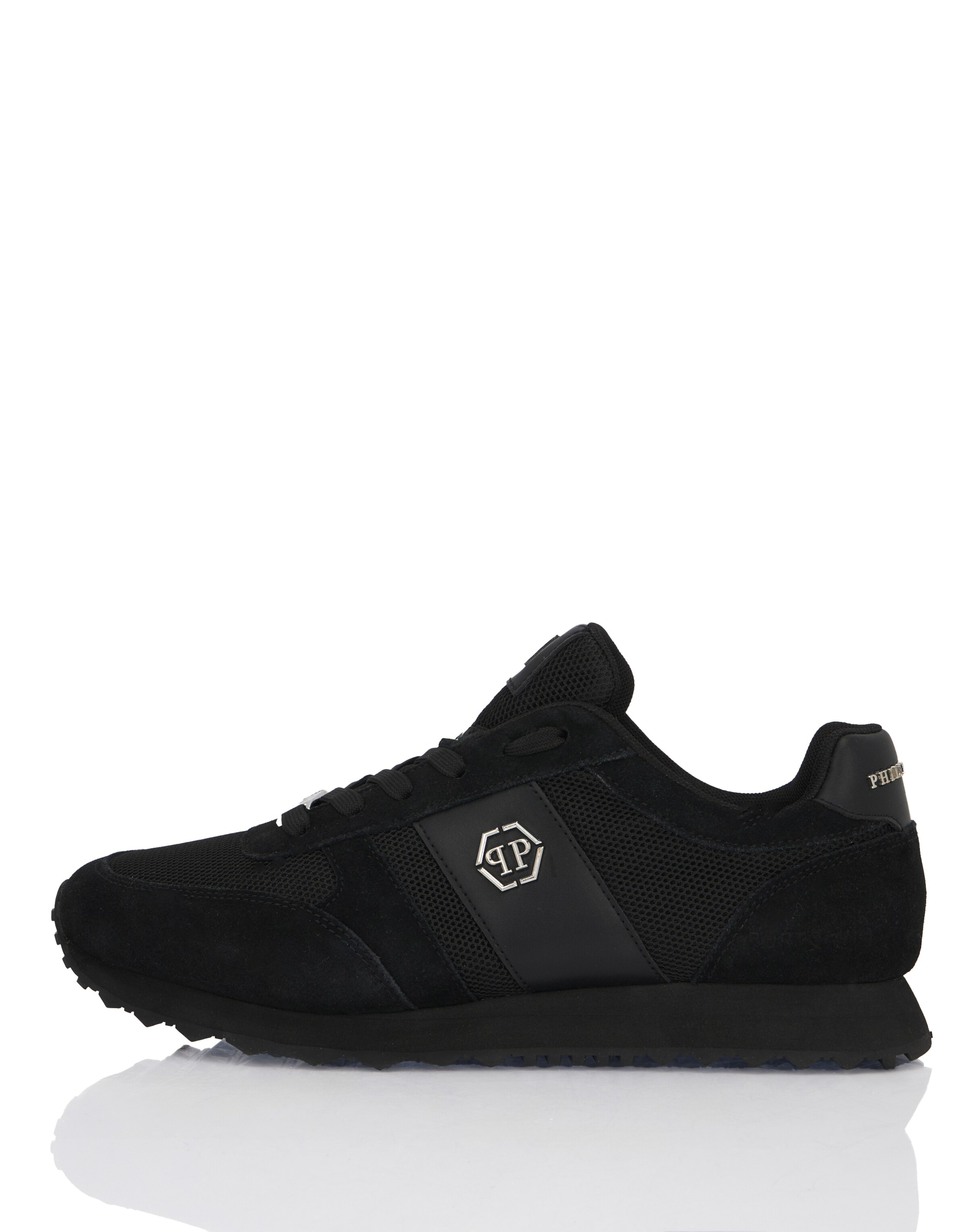 Philipp Plein - Zapatillas deportivas bajas 'Hexagon' en negro: frente