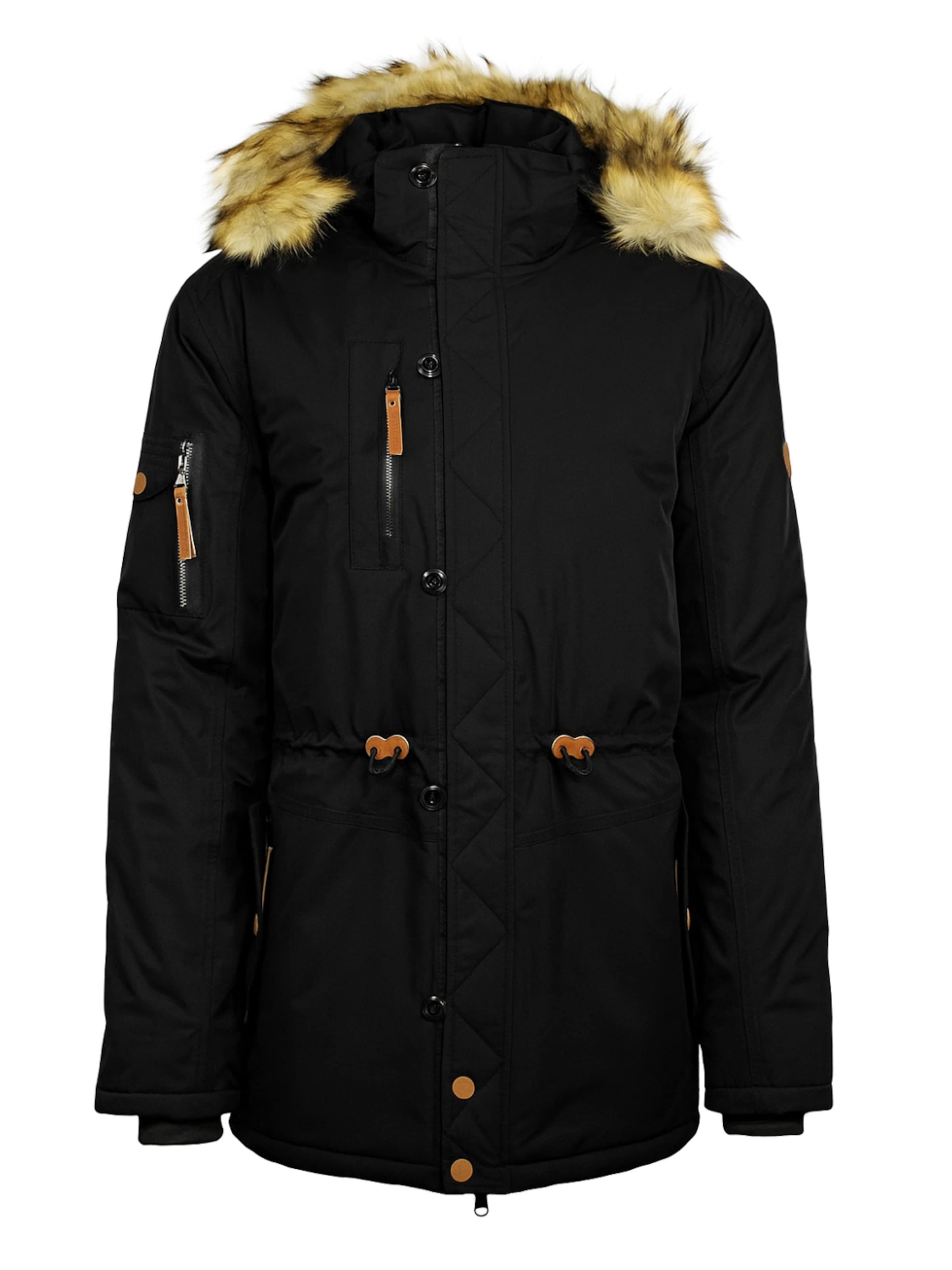 Brigg Winter Parka 'Herren Parka Peer Schwarz' in Black: front