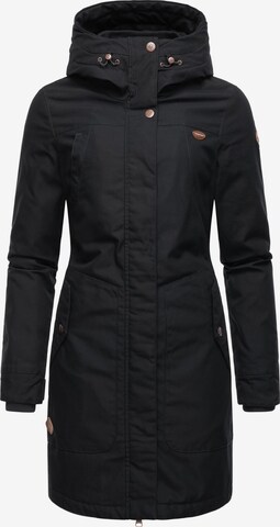 Manteau fonctionnel 'Jannisa' Ragwear en noir : devant