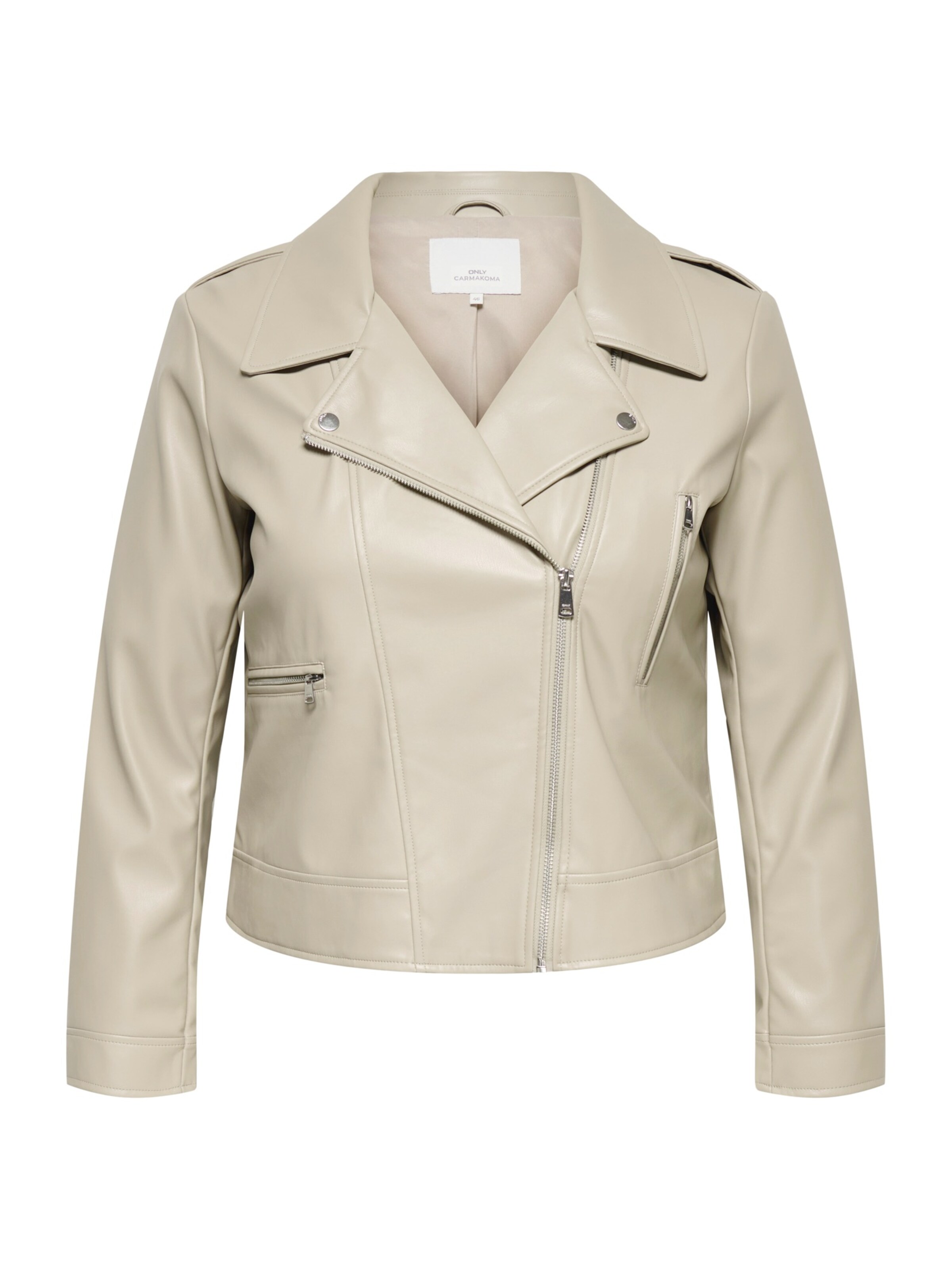 ONLY Carmakoma Övergångsjacka 'CARCARMEN' i grå: framsida