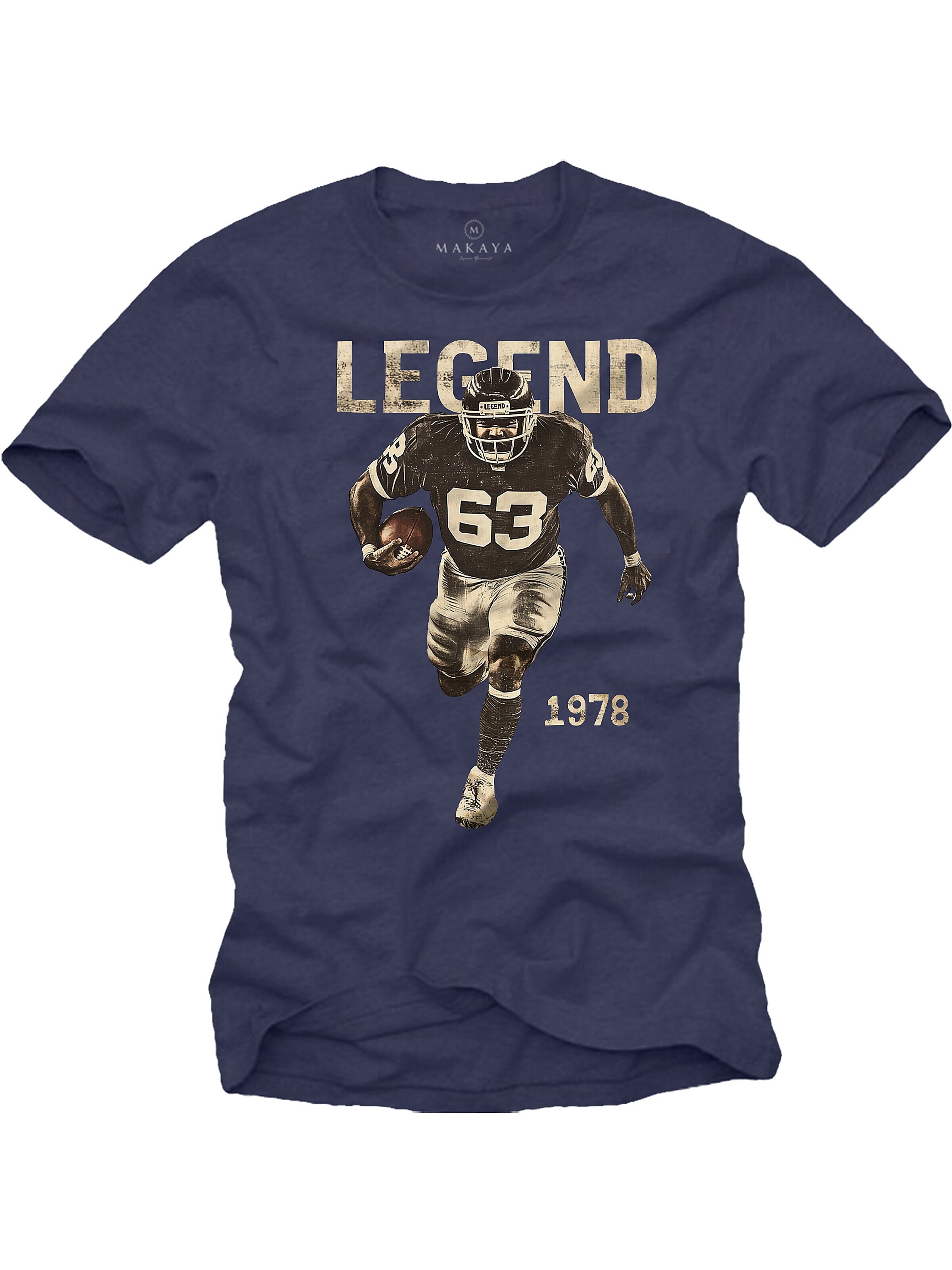 MAKAYA Shirt 'Football Legend' in Blue: front