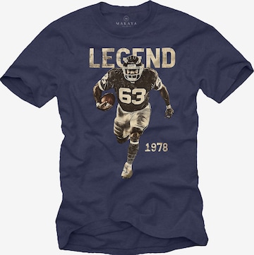 MAKAYA Shirt 'Football Legend' in Blue: front
